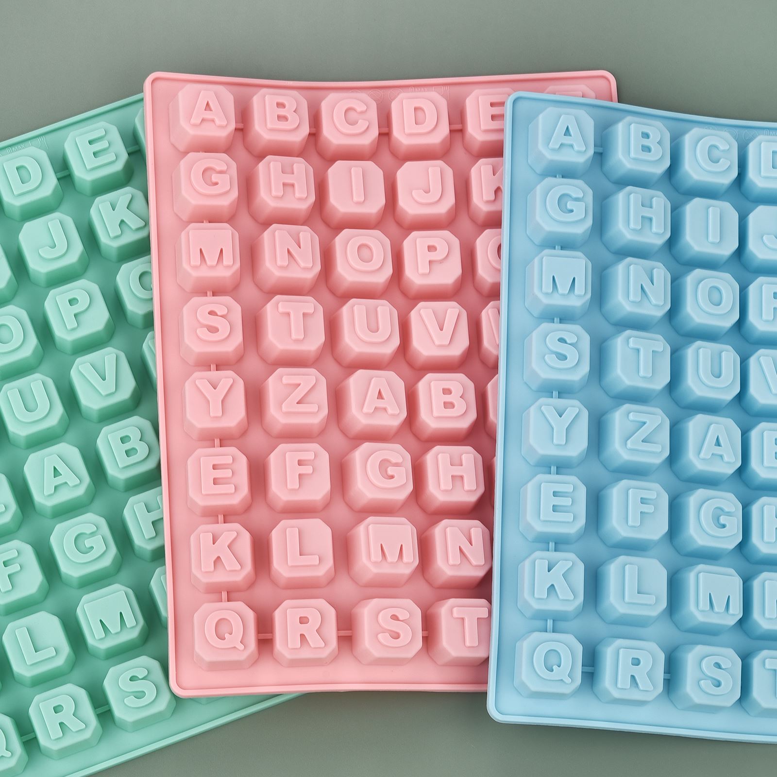 Soap Making Gloves - 48 lettre Enghish Alphabet lettre Silicone
