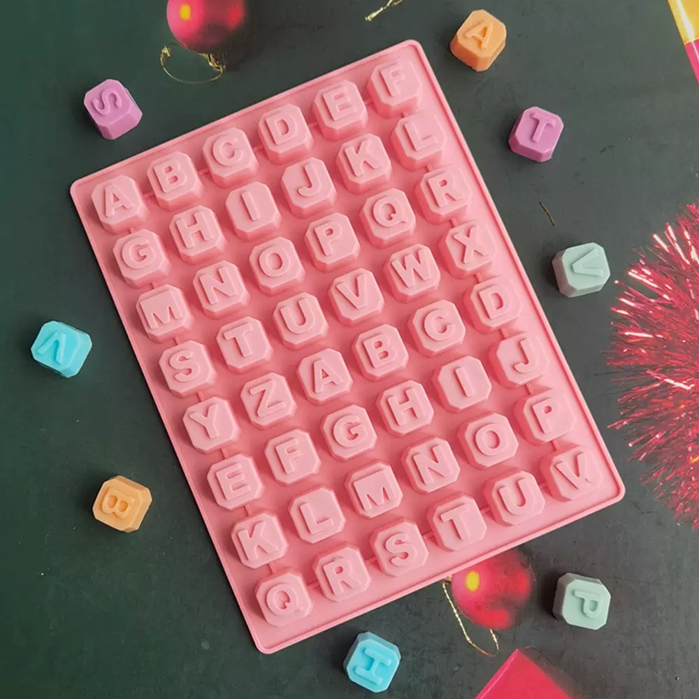 Melt Pour Soap Base - 48 lettre Enghish Alphabet lettre Silicone